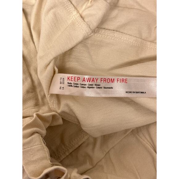 New Free People Palma Beach Pants LARGE Womens Wide Leg Cuffed Relax Ivory Cream - Picture 7 of 7